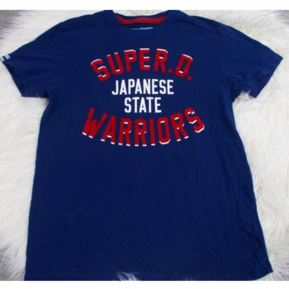 Super dry Blue Short Sleeve Men's T Shirt sz XL